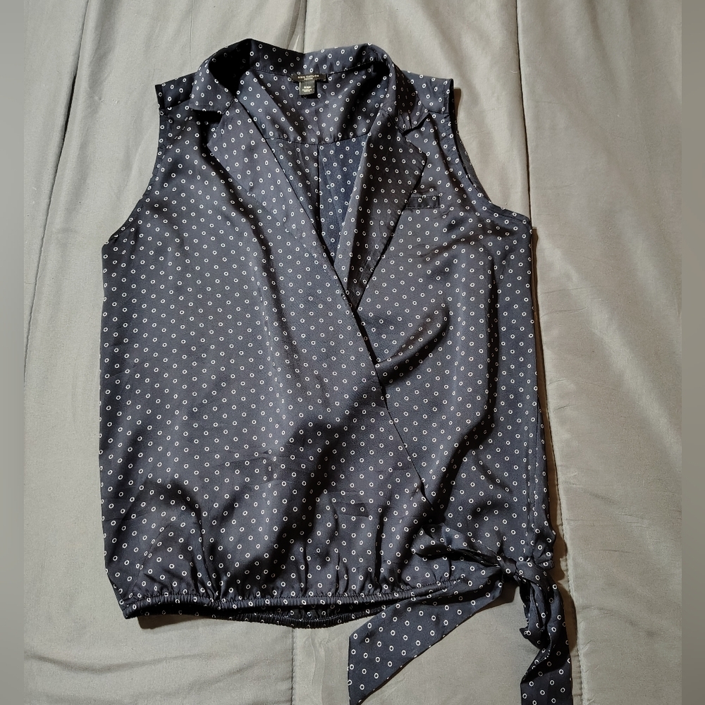 Ann Taylor Polka Dot Sleeveless Blouse